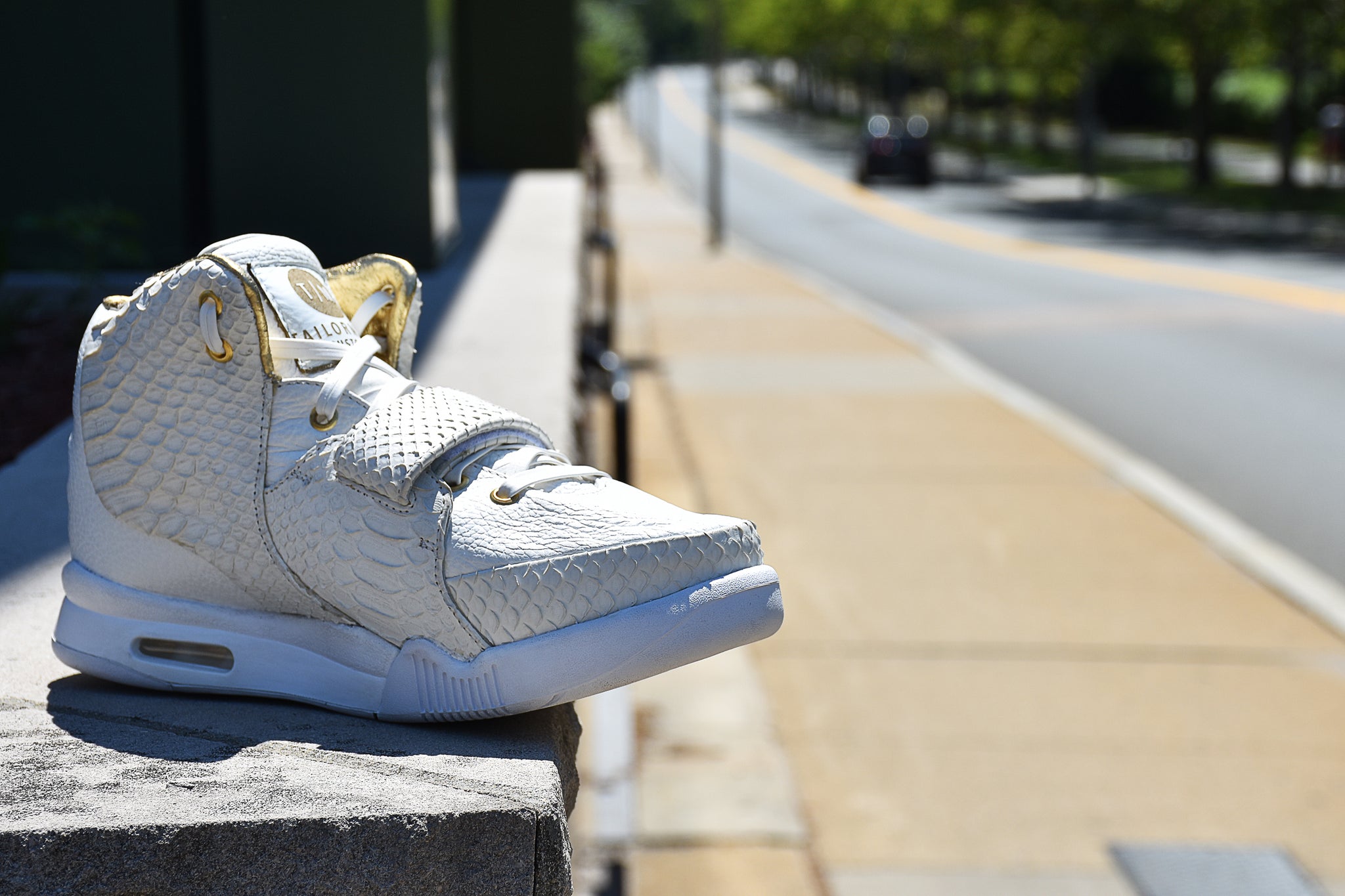 White Python Air Yeezy 2 by TailorMade Customs